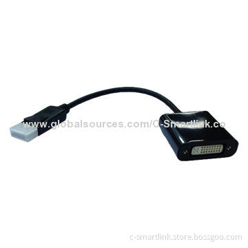 Display Port to DVI Cable/DP to DVI Adapter, Up to 1,920 x 1,200 and 1,080 Pixels Resolution